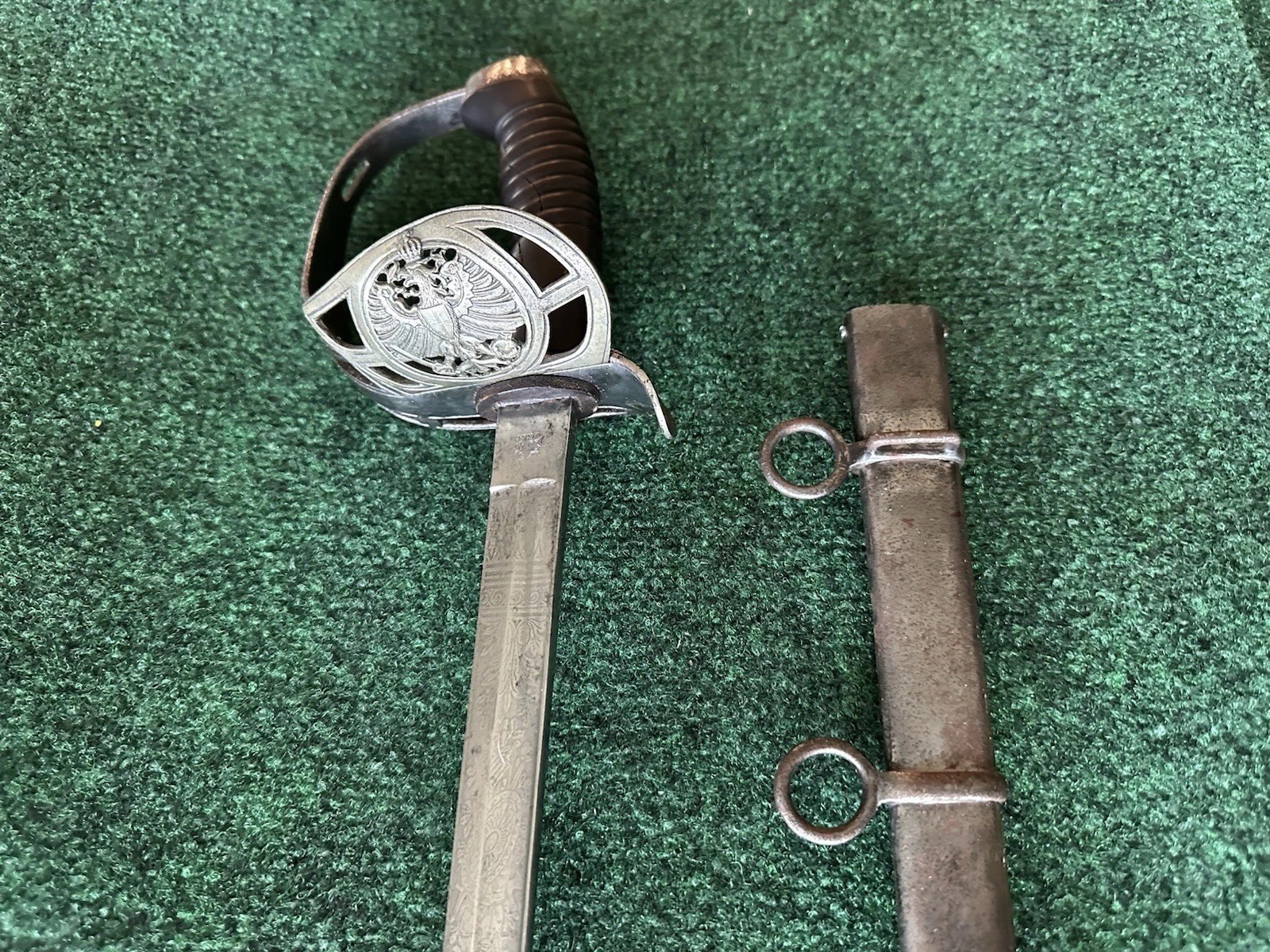 Original Imperial German WWI Prussian Model 1889 Hussar Cavalry Sword