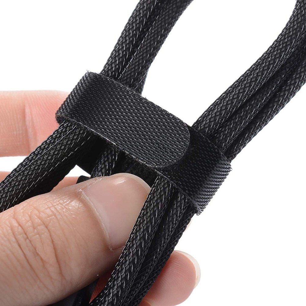 200PCS Hook & Loop Cable Straps - Reusable Wire Cord Fastening Ties US