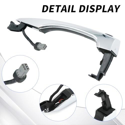 2 PCS Silver Car Front Outside Door Handle, Front Two Sides Outside Door