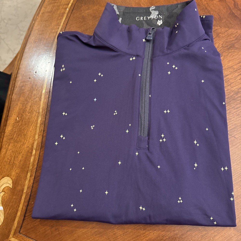 Greyson Tate 1/4 Zip Pullover Purple Raven Medium Men's