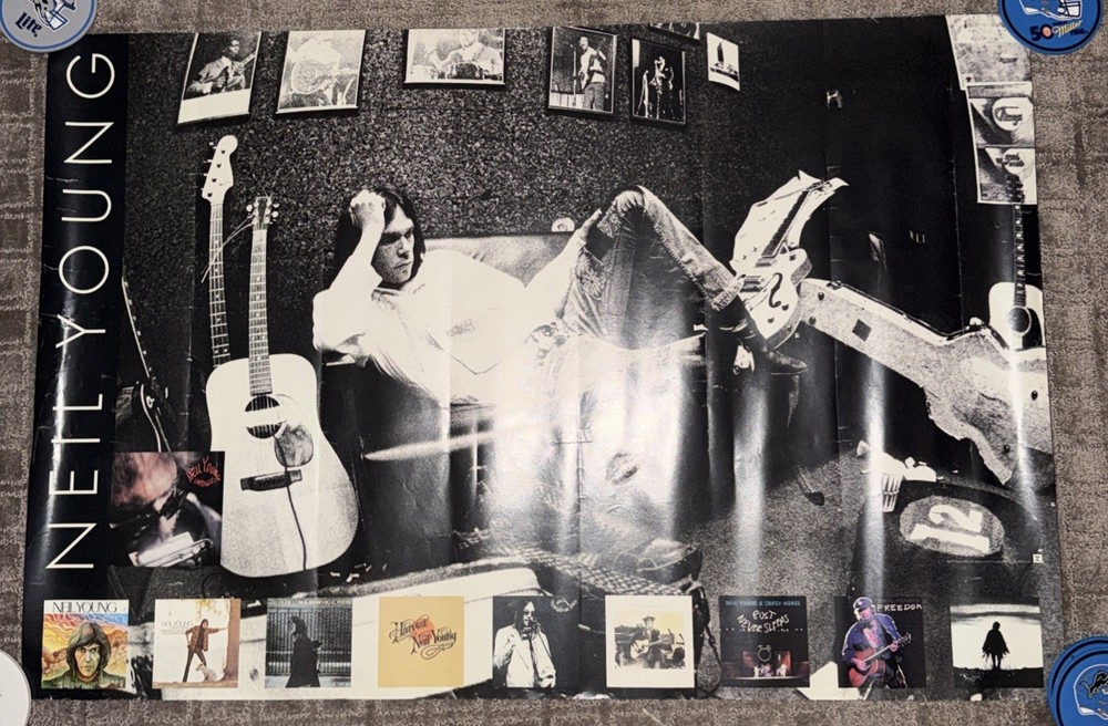 NEIL YOUNG rare original Reprise 1993 promo poster After The Gold Rush 36x24”