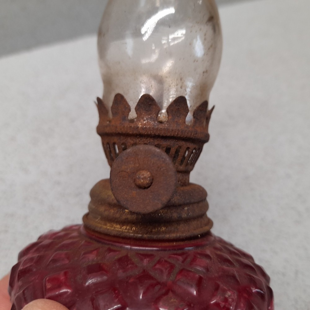Oil lamp- With Wick. Missing a pedestal/ base