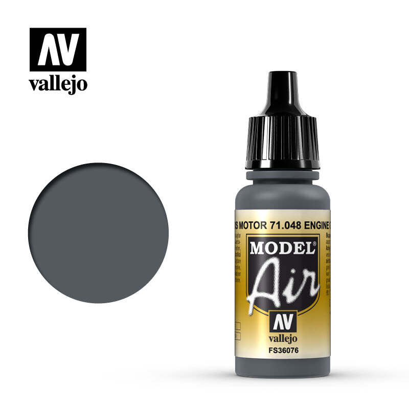Vallejo 71048 Model Air Engine Gray Acrylic Paint 17ml - US