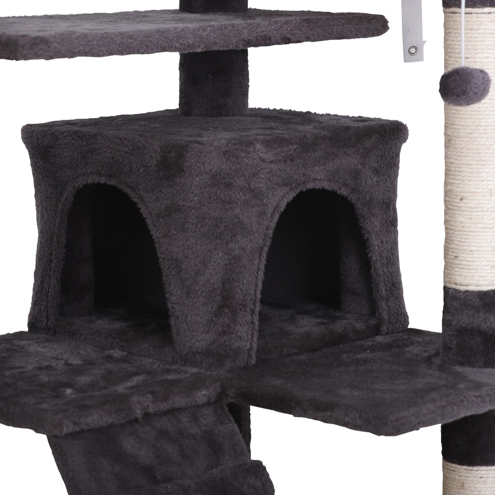 55" Cat Tree Tower Activity Center Large Playing House Condo Rest Multi Level