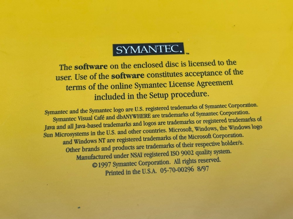 Symantec Visual Cafe for Java Database Professional Development Edition