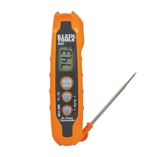 Infrared Thermometer Dual IR Probe Laser Pointer Pocket Size LCD Backlit