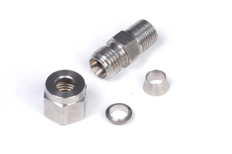 Haltech HT-010813 1/4in Stainless Compression 1/8in NPT Thread Fitting Kit (Incl