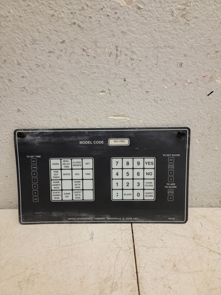 Nevco Scoreboard Controller Operator Football Button Overlay Model 4262943.
