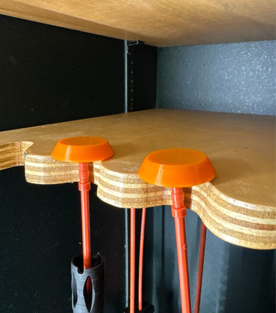5x Storage Caps for Notched Section Storage, For Use With Rifle Rods