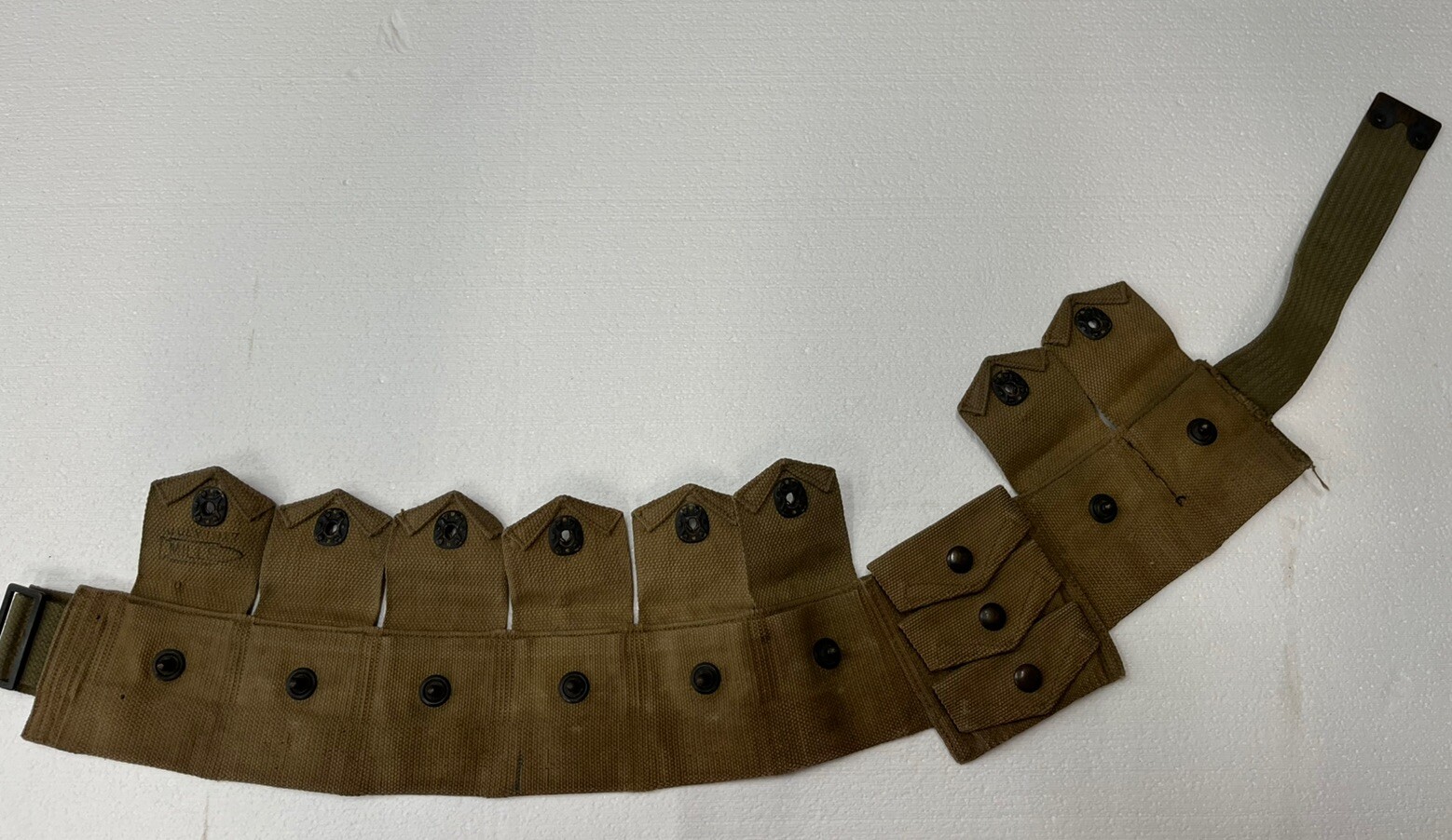 WWI US Army M1912 Cavalry Bandolier Cartridge Belt - Mills 1917