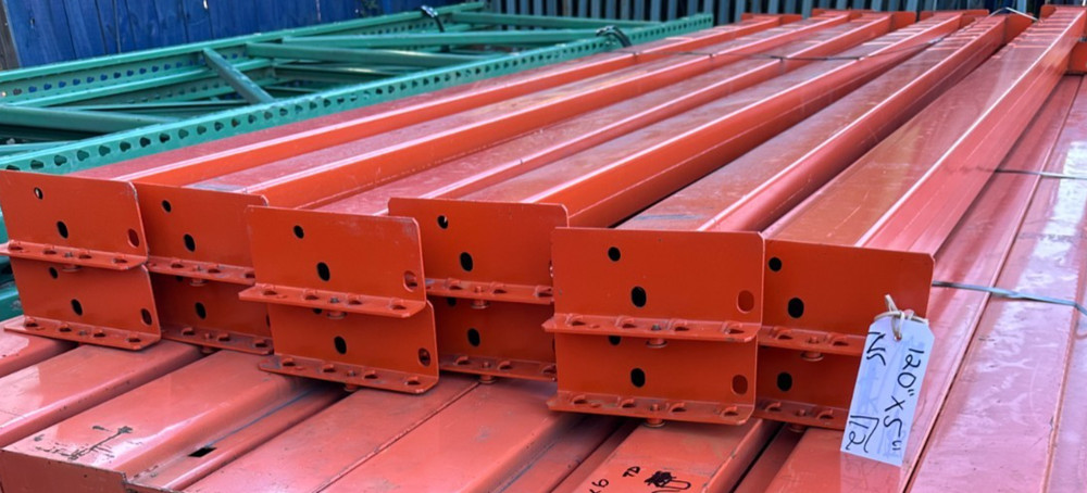 120" Teardrop pallet rack beams
