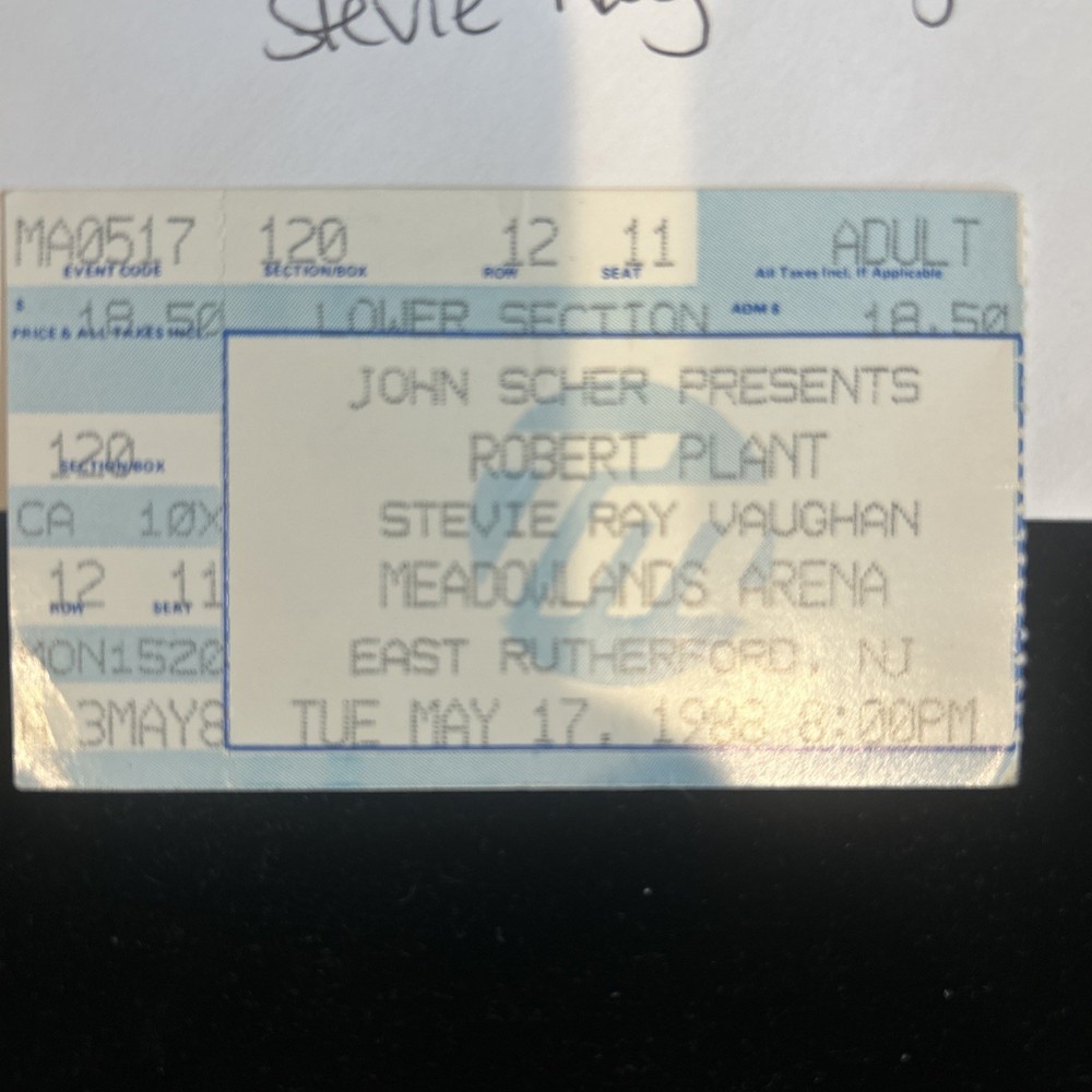 Robert Plant tickets stub