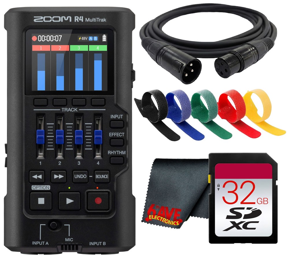 Zoom R4 MultiTrak 32-Bit Float 4-Track Recorder and USB Audio Interface