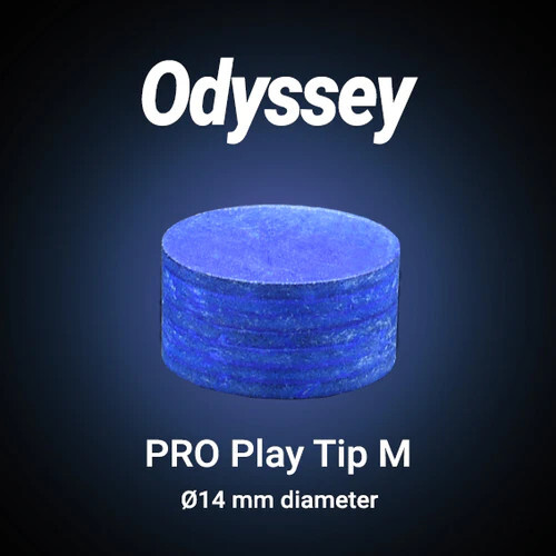 (1) Horo Odyssey 14mm Pool Cue Tip - Blue - (M = Medium) - ONE TIP