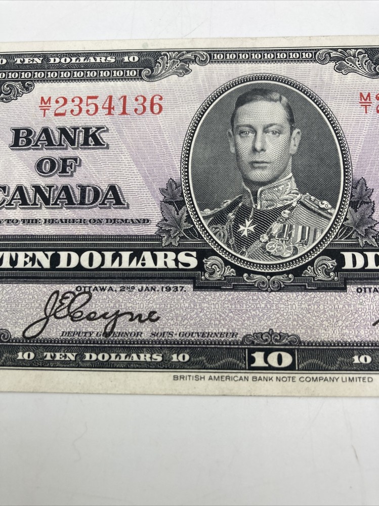 Canada Banknote 1937 10 Dollars.