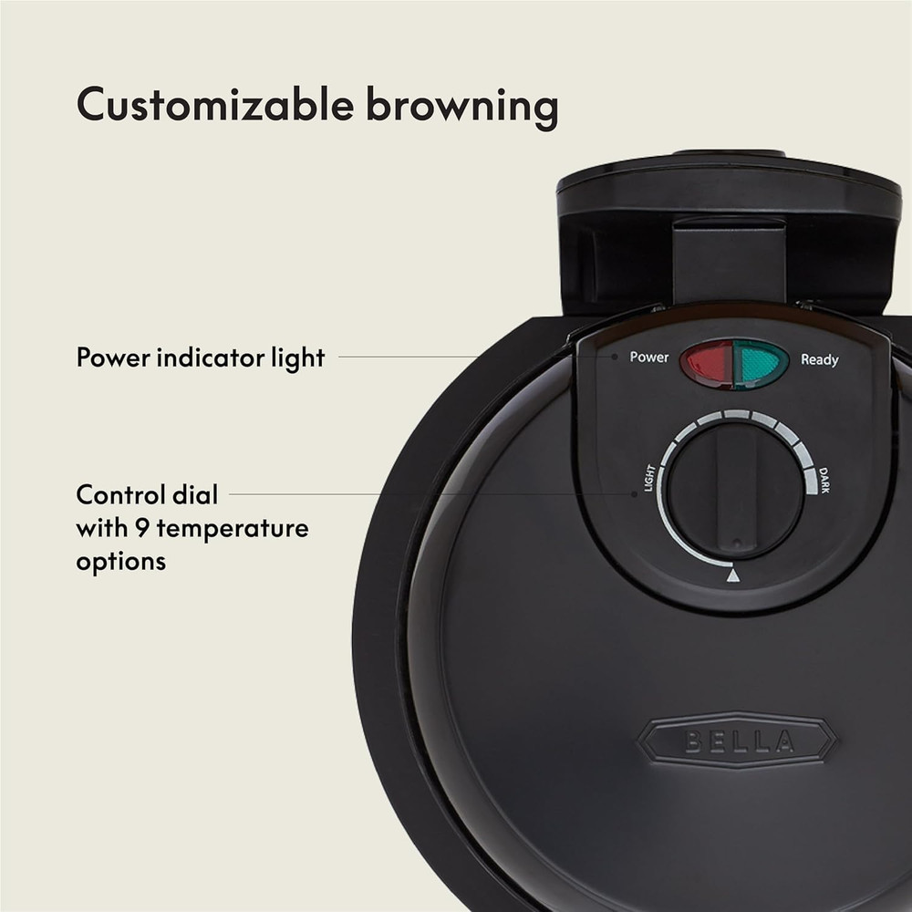Classic Rotating Belgian Waffle Maker with Nonstick Plates, Removable Drip Tray,