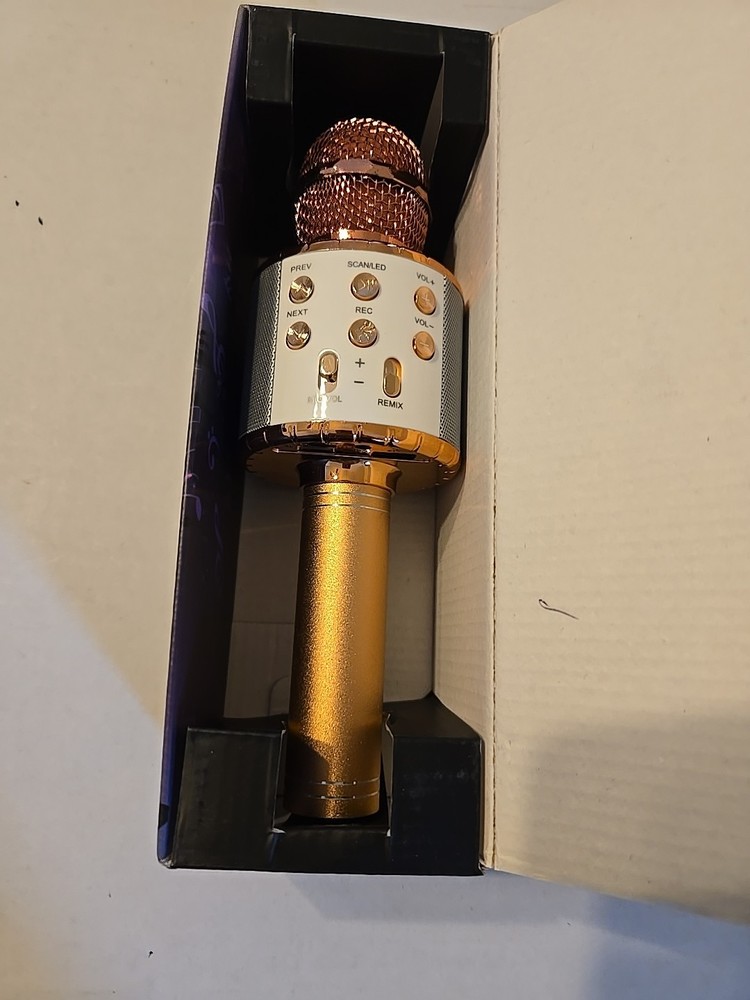 Verkstar Wireless Multi-Function Microphone Rose Gold Portable Kareoke USB Drive