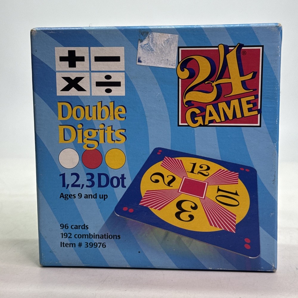 Sharpen Your Mind! 24 Game Double Digits 1, 2, 3 Dot Math Challenge 2003 Game
