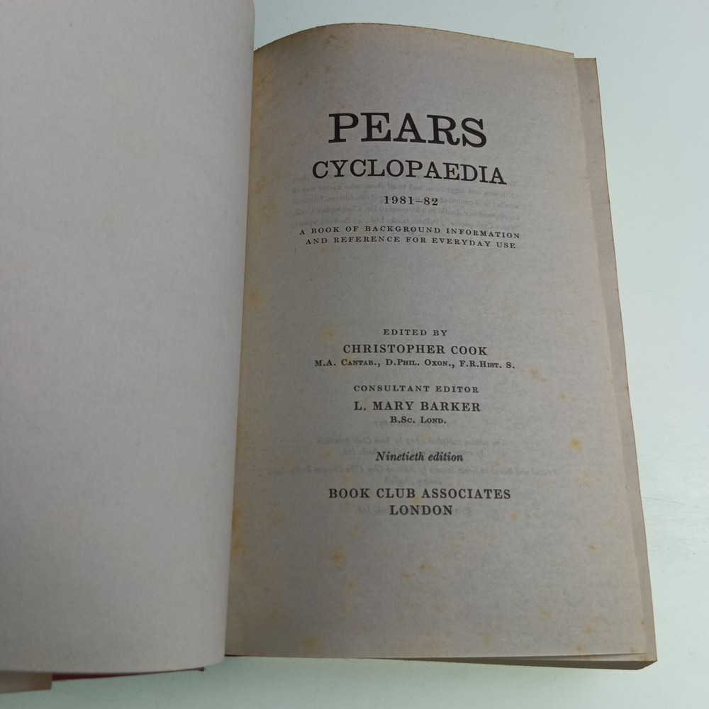 Pears Cyclopaedia 90th 1981 Hardback Book
