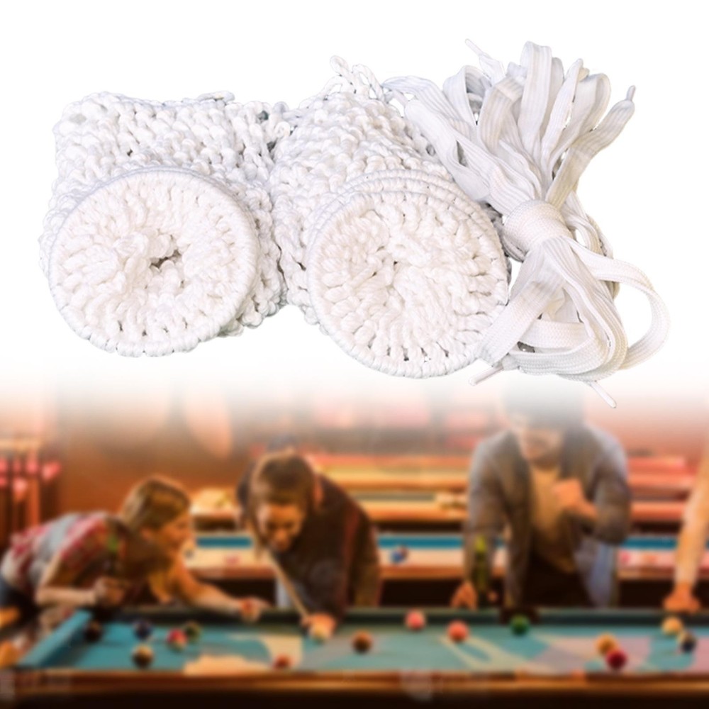 6x Snooker Pocket Nets Billiard Net Ball Bag Replacement Drop Basket Pool Table