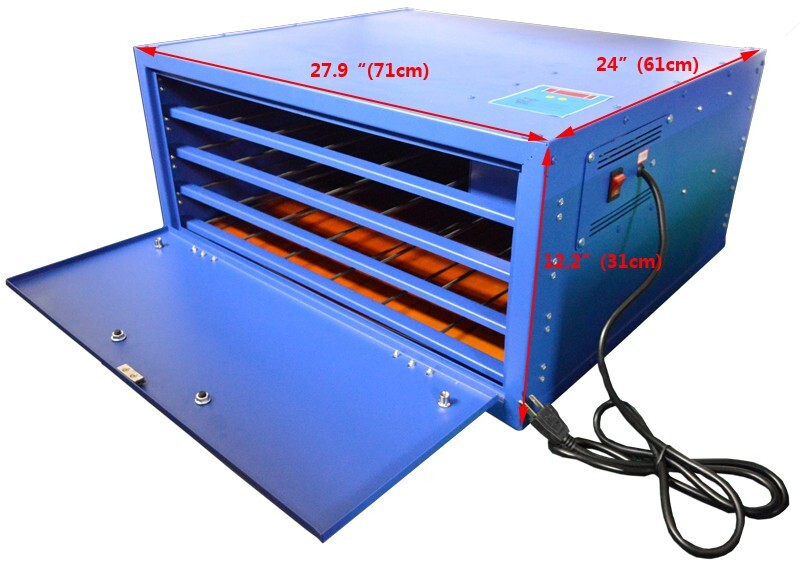 4 layer Screen Drying Cabinet for Screen Printing with Temp Controller 110V 800W