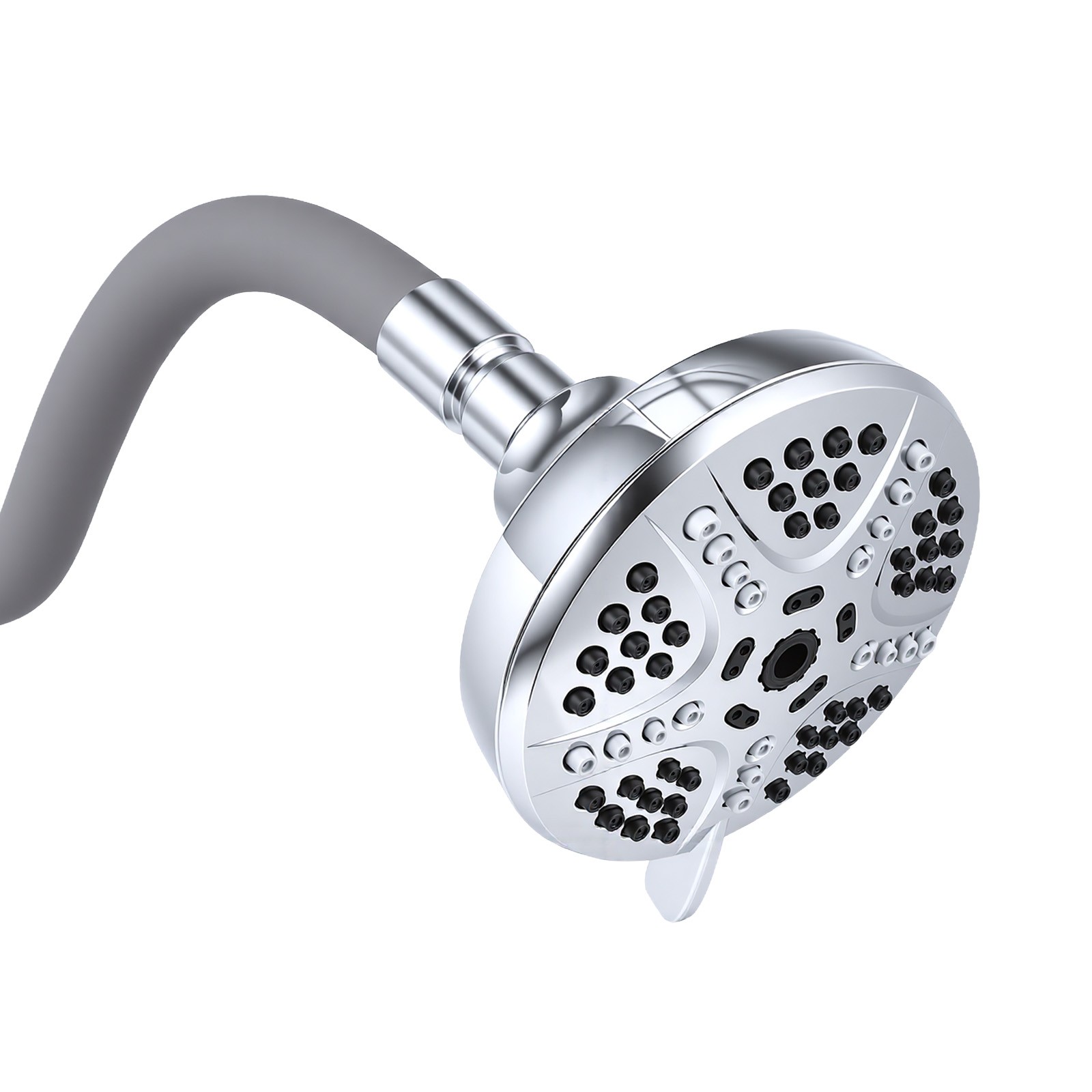 Flexible Shower Head with 18-Inch Adjustable Neck 7-Spray Modes Wall-Mounted