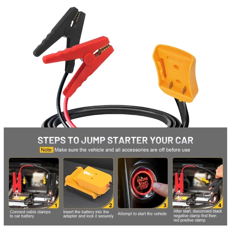 High Efficiency Battery Jump Cables Jump Starter Cables for Fast Engine Start