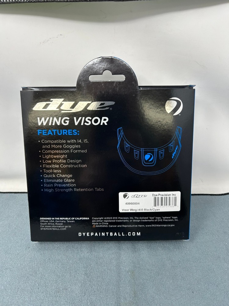 Dye Wing Visor - Black/Cyan