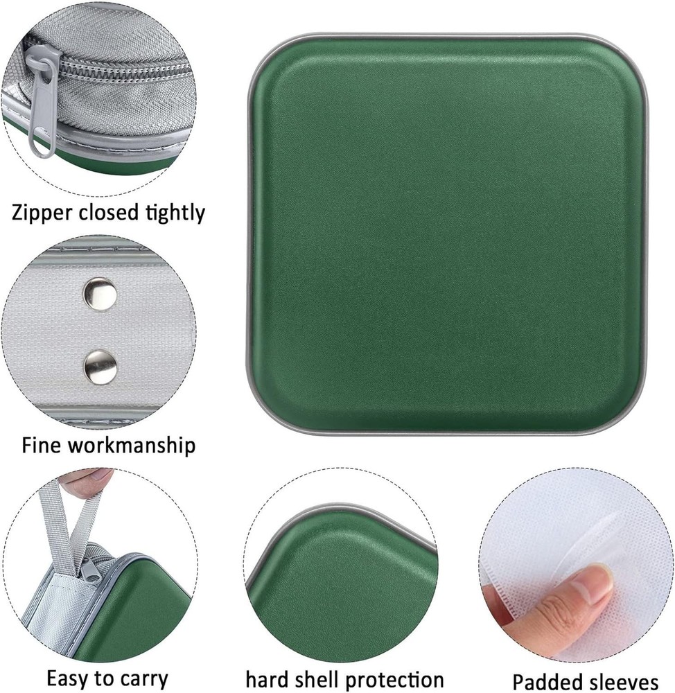 CD Case, 40 Capacity CDDVD Case Holders Wallet Hard Plastic DVD Disc Cases Stora