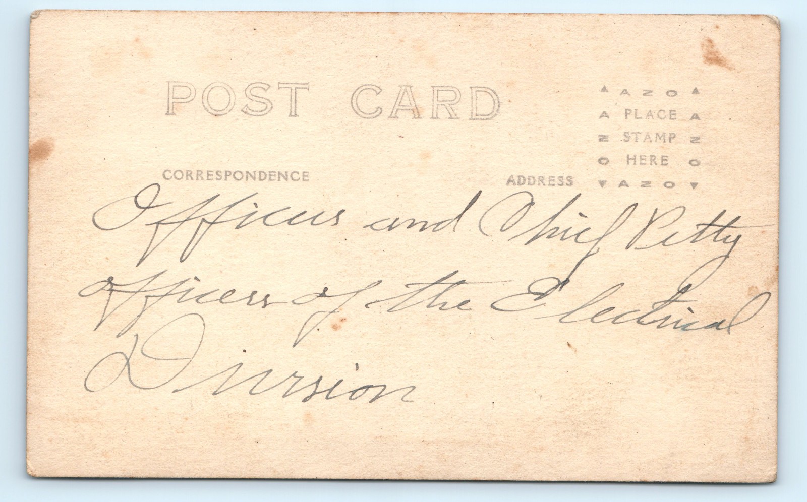 WWI Navy Petty Officers Real Photo Postcard