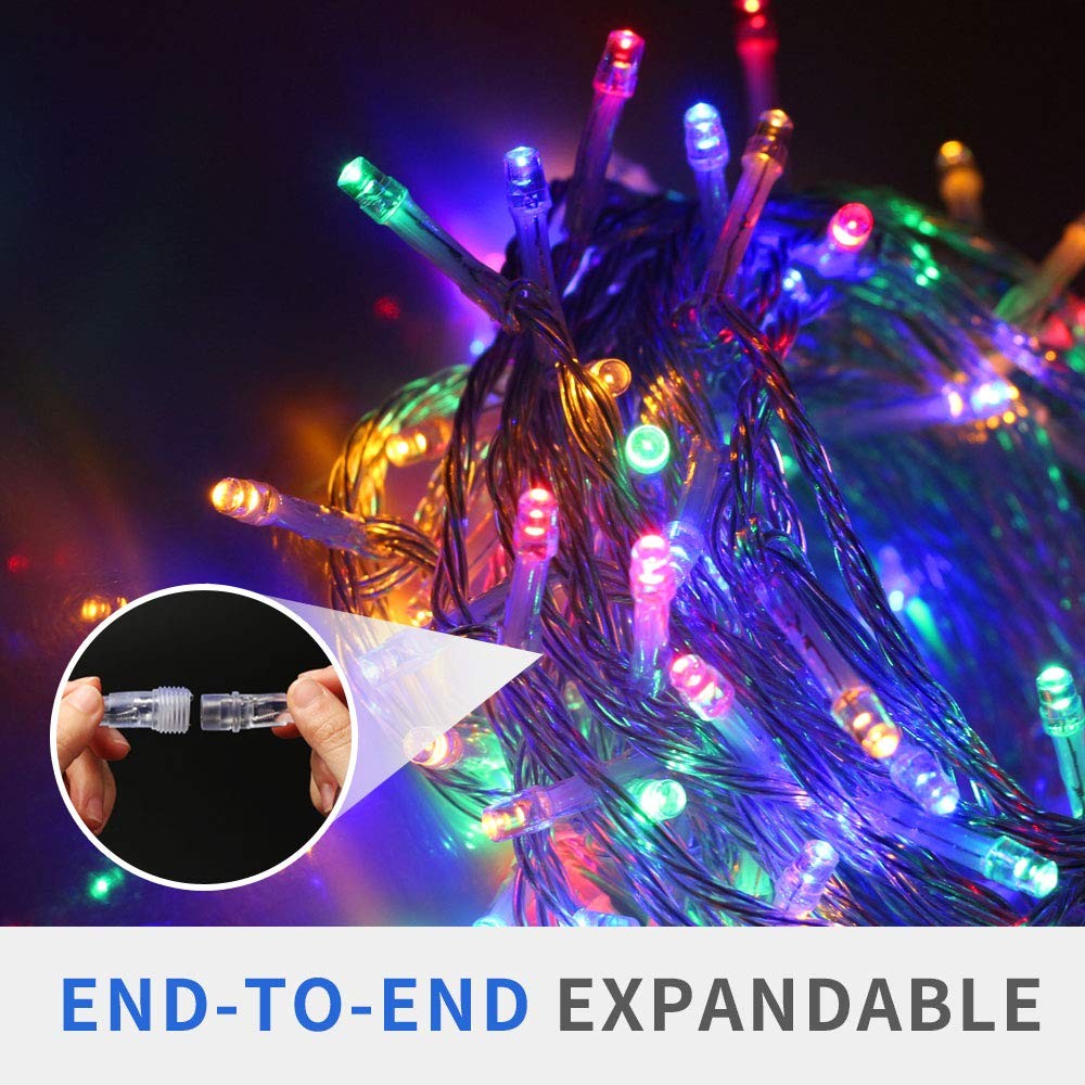 VTECHOLOGY 66Ft 200LED Multicolor Christmas Lights Plug 66FT,