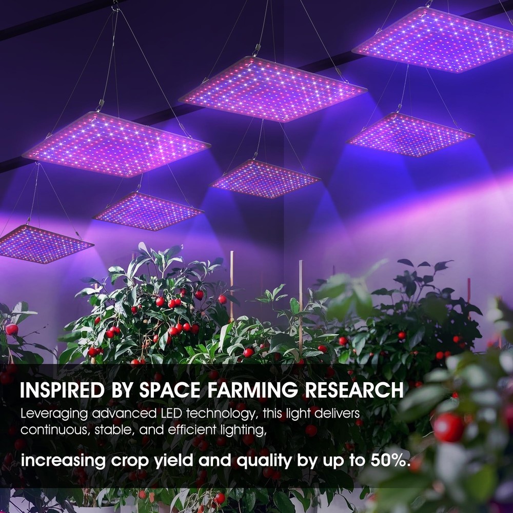 LED Grow Light Panel 200W Lamp for Indoor Plants for 4x4ft Coverage Tent