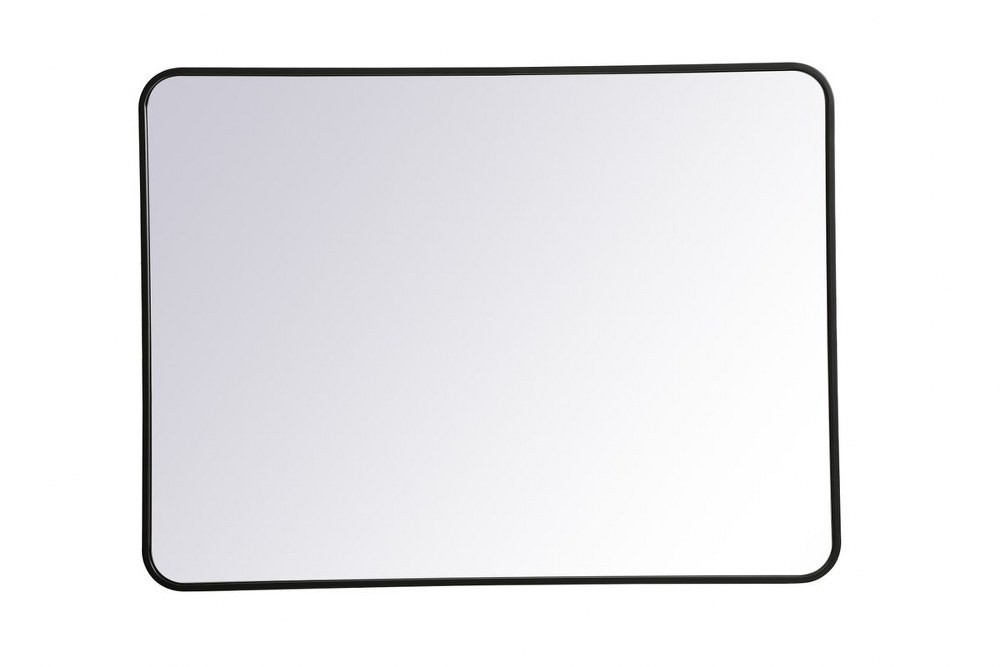 Used Elegant Decor MR803040BK Evermore - Soft Corner Rectangular Mirror In