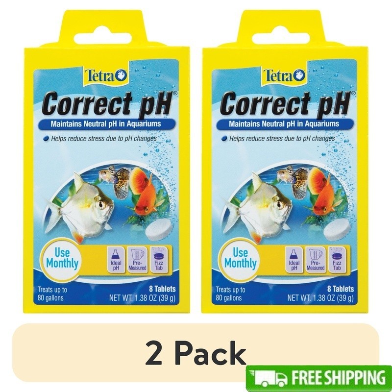 Aquarium pH Tablets 2 Pack Correct pH Maintain Neutral Level Fish Care 8 Count