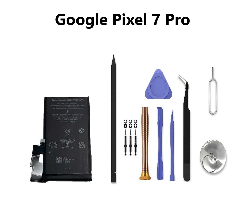 Google Pixel 7 Pro 5000mAh Capacity Battery Replacement with Tool Kit GE2AE
