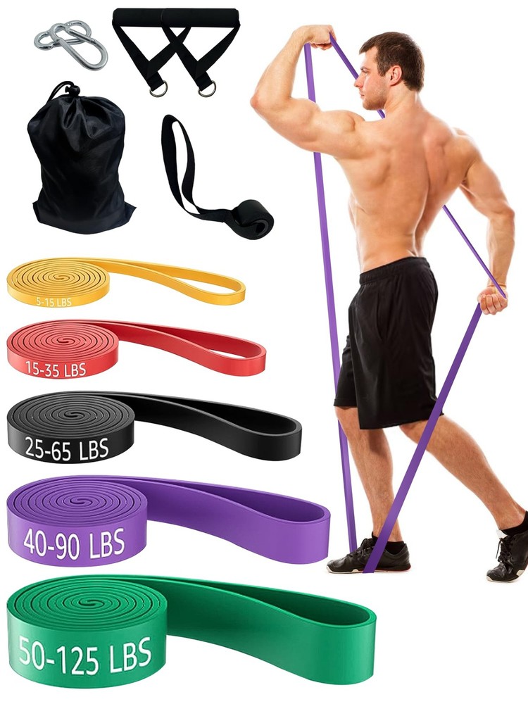 Resistance Bands Set for Pull Up Assistance, Exercise Workout Bands Set with ...