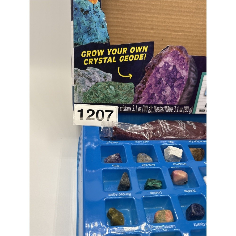 Rocks, Gems & Geodes/ Make Lab .STEM Kit . Open Box/ Book Missing.