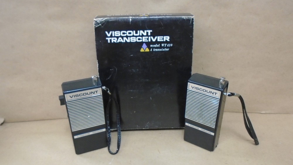 Viscount Transceiver Model WT410 4 Transistor Walkie Talkie