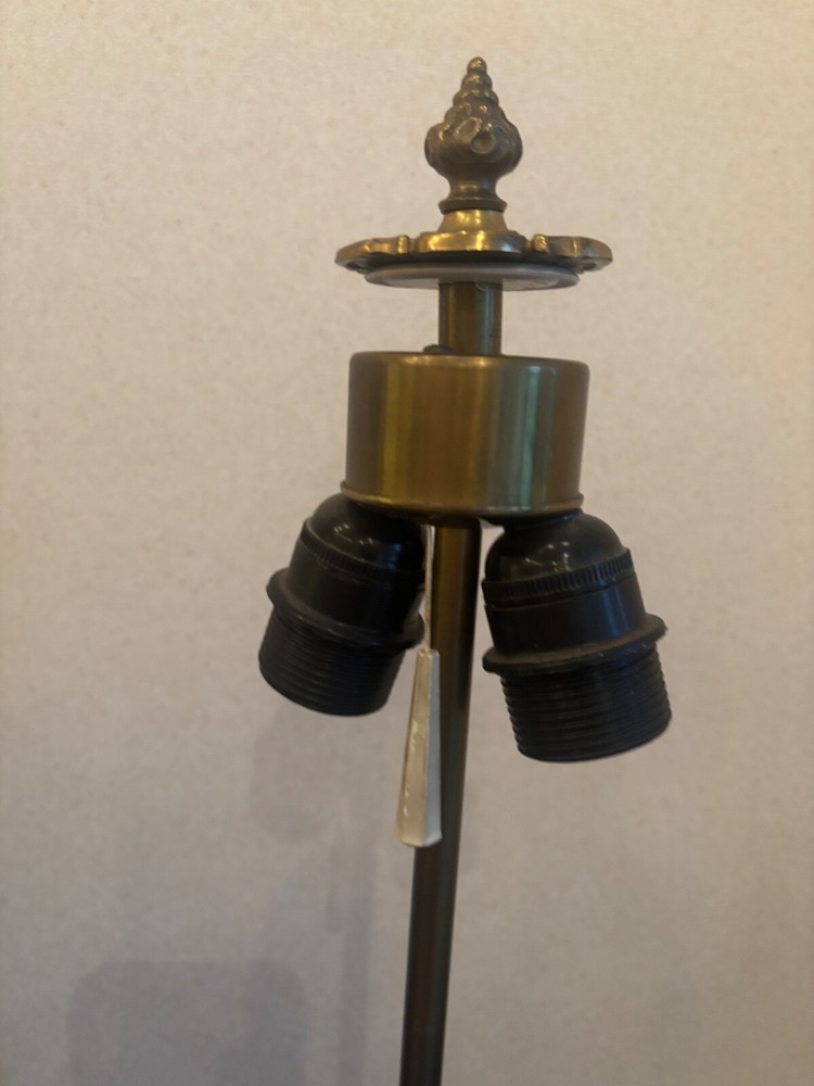 Vintage Brass Table Lamp Light 24” Tall