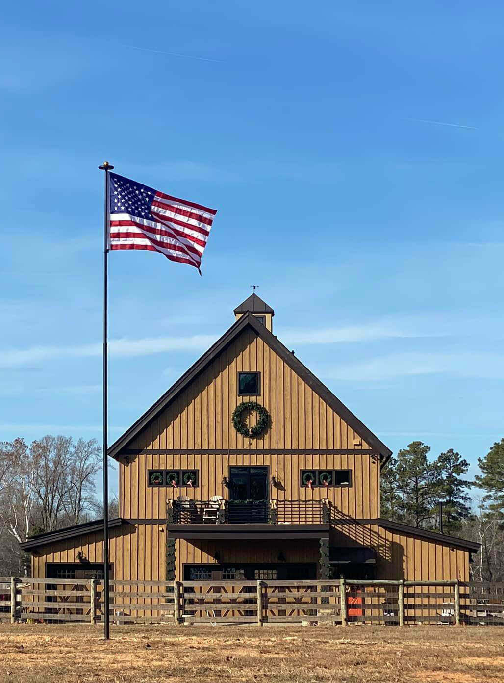 20' or 25' Delta Pin-Lock TELESCOPING Flag pole "Freedom Edition" (Black)