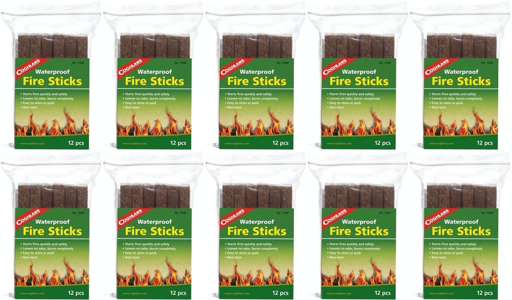 Coghlan's 12-Count Waterproof Fire Sticks (10-Pack)