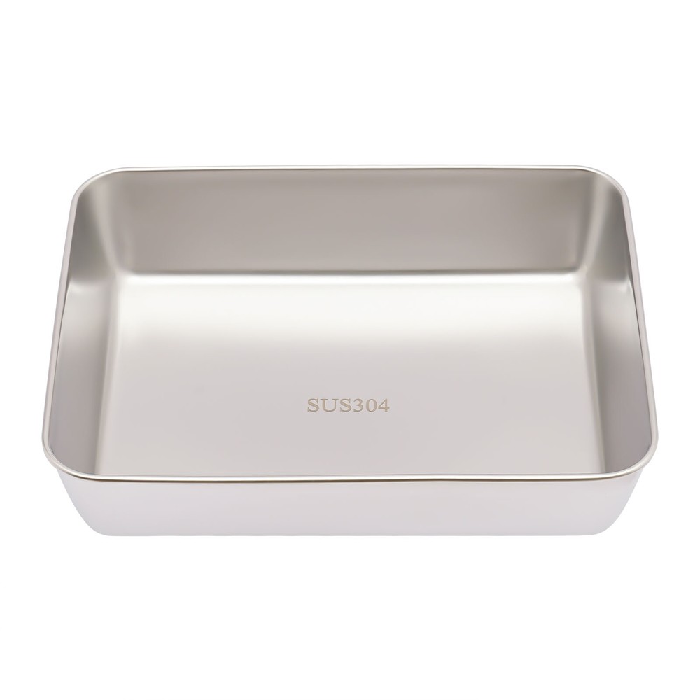 Lasagna Pan, Baking Roasting Tray, Rectangular Tray, SUS304 Stainless Steel Pan