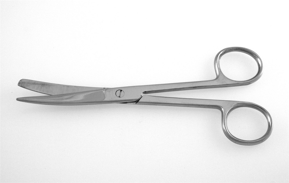 12 Operating Scissors 4.5" Curved Blades Sharp Blunt Points Ring Handles