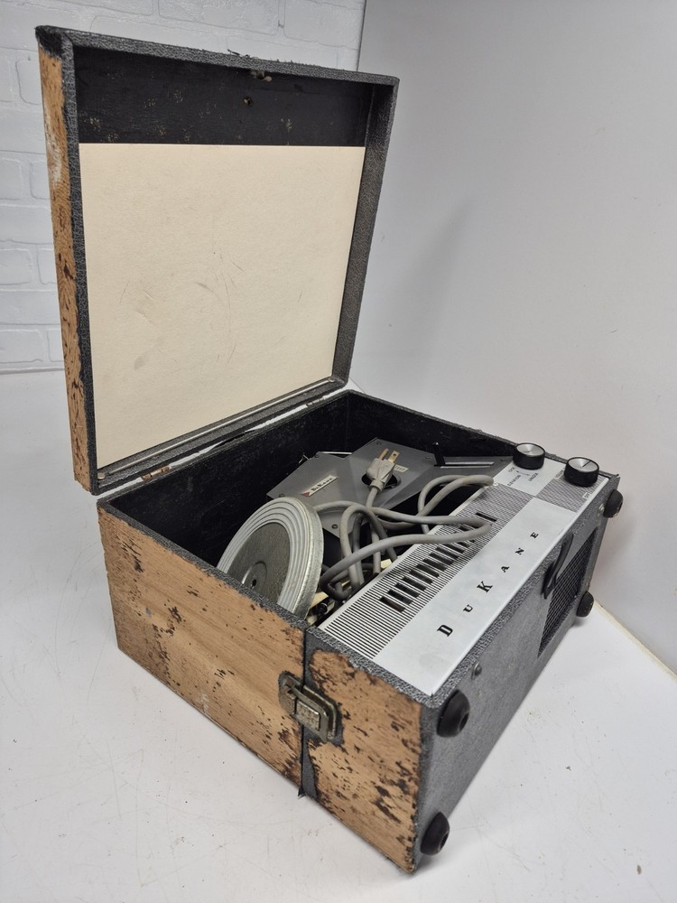 Vintage Dukane Micromatic Projector/Record Player Model 14A395D Read Description