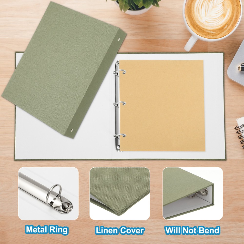 3 Ring Binder, A4 Size Flexible Round Binder, Green