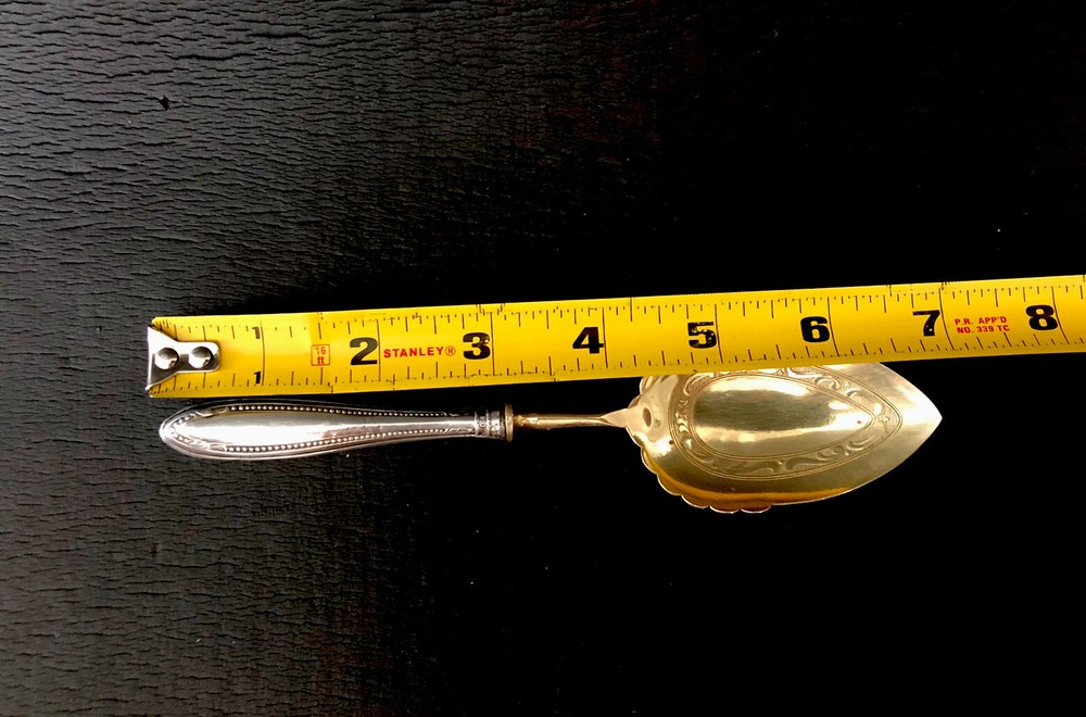 Antique Continental 800 Silver Handle Serving Desert/Appetizer Spoon