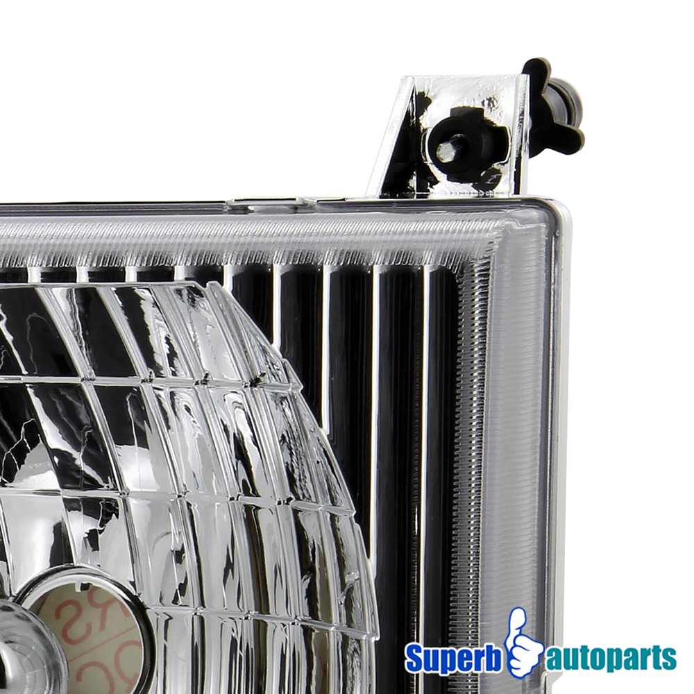 Fits 1992-2006 Ford E150 E250 E350 E450 Econoline Van Headlights Lamps