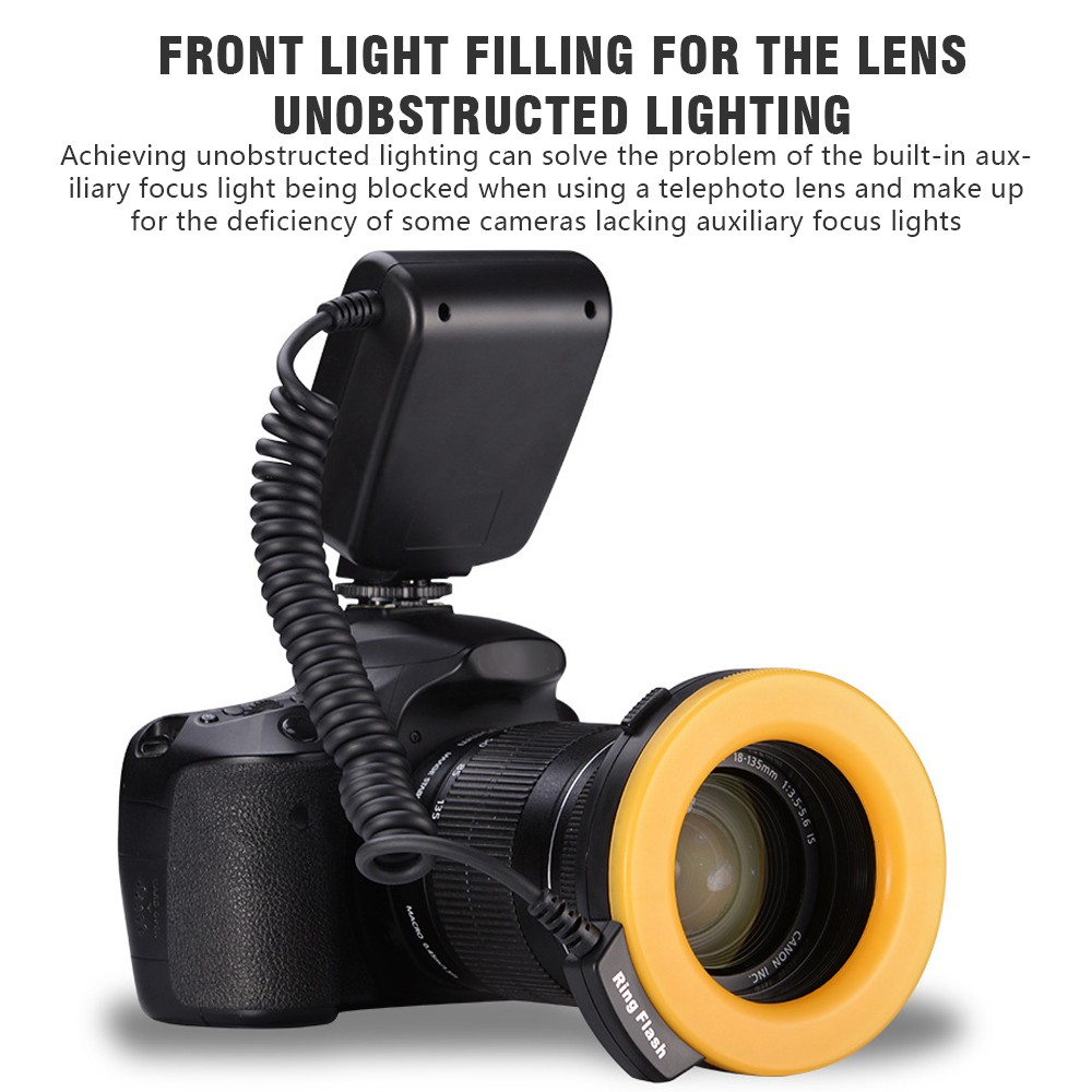 New Macro LED Ring Flash Light RF 550D For DSLR Cameras