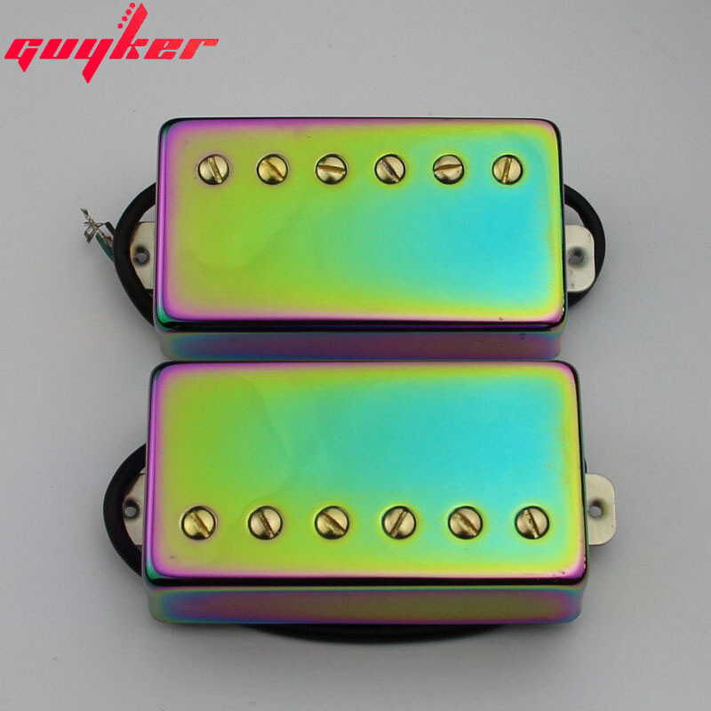 GUYKER Chameleon Rainbow Set Pickup + Lock String Tuners + Guitar Bridge for LP