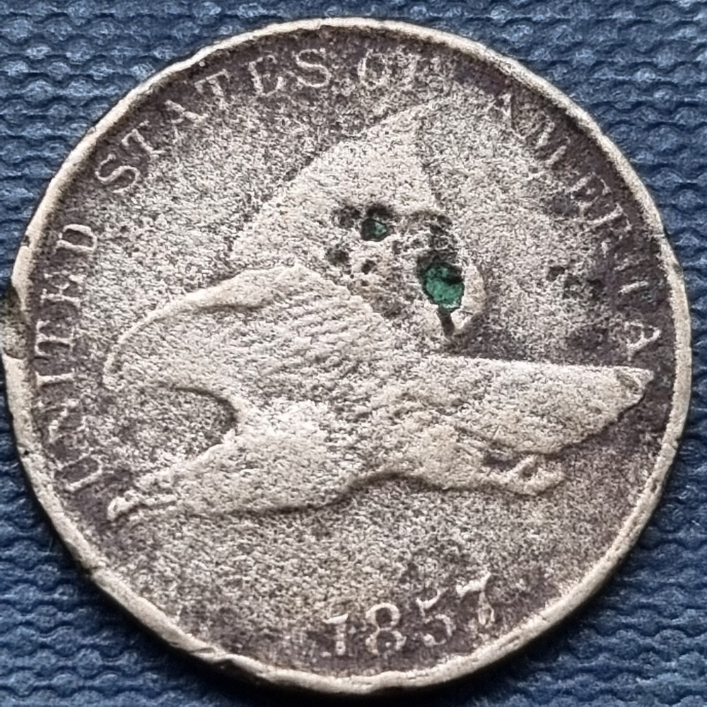 1857 Flying Eagle Cent 1c Circulated Details #82548